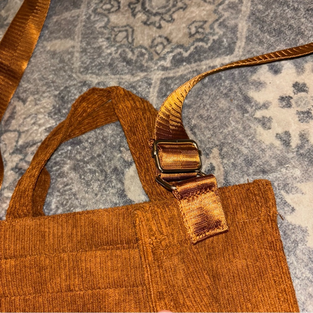 Brown Corduroy Crossbody Handbag - Picture 6 of 12